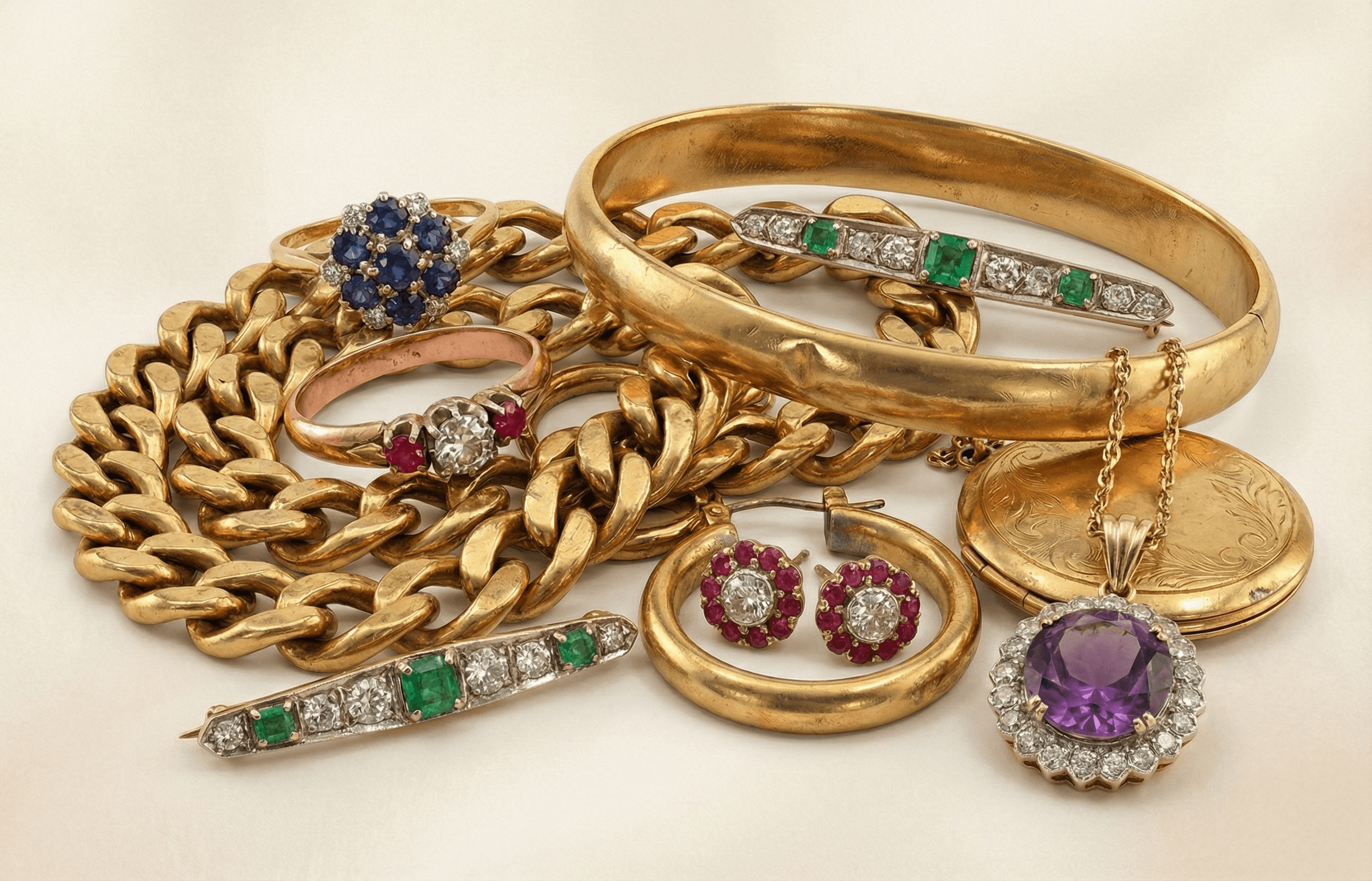 Vende joyería de oro